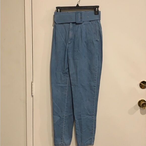 Zara High Rise Blue Jeans with Slim Fit - Picture 1 of 6